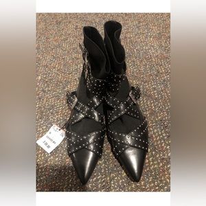 Zara studded sock booties NEW 8